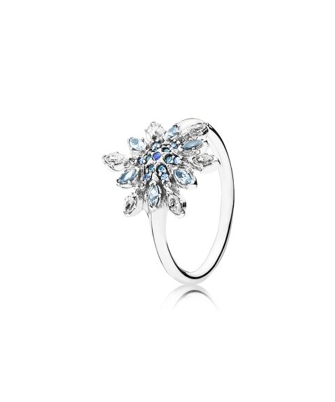 Pandora Crystallised Snowflake Joia Anel Mulher 190969NBLMX