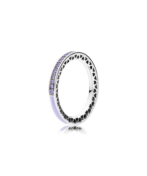 Pandora Radiant Hearts Purple Joia Anel Mulher 191011ACZ