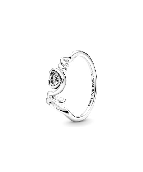 Pandora Mum Heart Joia Anel Mulher 191149C01