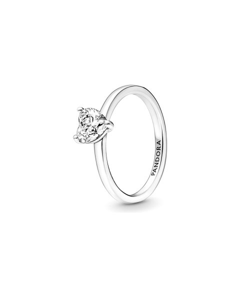 Pandora Sparkling Heart Solitaire Joia Anel Mulher 191165C01