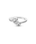 Pandora Double Heart Sparkling Joia Anel Mulher 191198C01