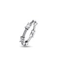 Pandora Rectangular Bars Sparkling Pavé Joia Anel Mulher 192397C01