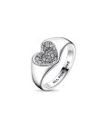 Pandora Radiant Heart Pavé Signet Joia Anel Mulher 192491C01 Pandora Radiant Heart Pavé Signet Joia Anel Mulher 192491C01
