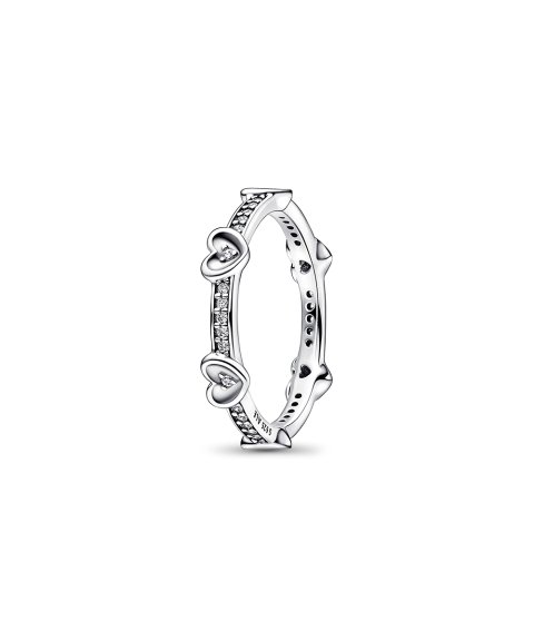 Pandora Radiant Sparkling Hearts Joia Anel Mulher 192496C01 Pandora Radiant Sparkling Hearts Joia Anel Mulher 192496C01