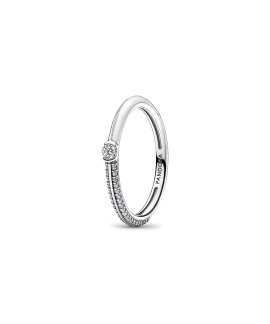 Pandora ME Pavé and White Dual Joia Anel Mulher 192528C02