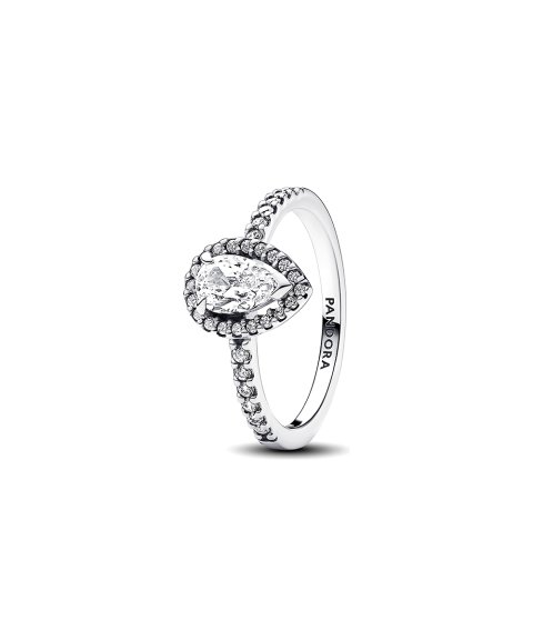 Pandora Sparkling Pear Halo Joia Anel Mulher 192835C01