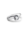 Pandora Birthstone April Eternity Circle Joia Anel Mulher 192993C04