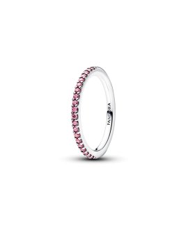 Pandora Sparkling Pink Band Joia Anel Mulher 192999C02