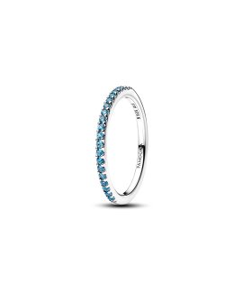 Pandora Sparkling Aquamarine Half-Eternity Joia Anel Mulher 192999C03