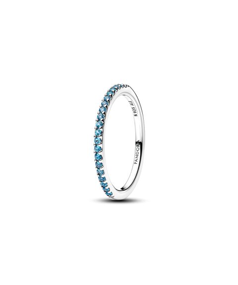 Pandora Sparkling Aquamarine Half-Eternity Joia Anel Mulher 192999C03