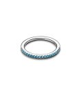 Pandora Sparkling Aquamarine Half-Eternity Joia Anel Mulher 192999C03