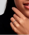 Pandora Sparkling Aquamarine Half-Eternity Joia Anel Mulher 192999C03