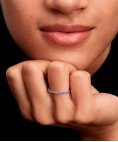 Pandora Sparkling Purple Half-Eternity Joia Anel Mulher 192999C04