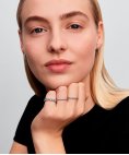 Pandora Sparkling Purple Half-Eternity Joia Anel Mulher 192999C04