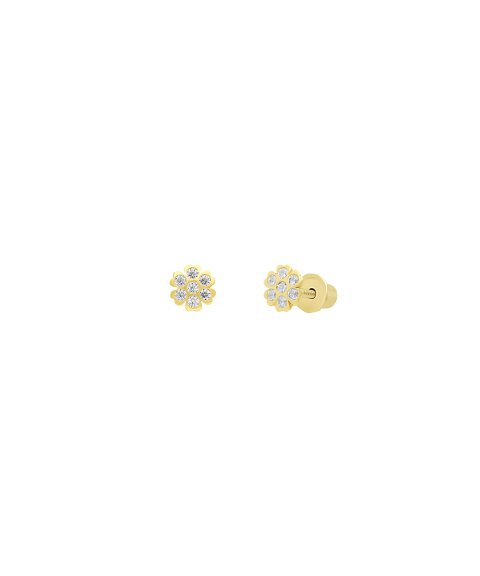 DonaZinda Flor Joia Brincos Ouro 19.2K 192BR4841 DonaZinda Flor Joia Brincos Ouro 19.2K 192BR4841