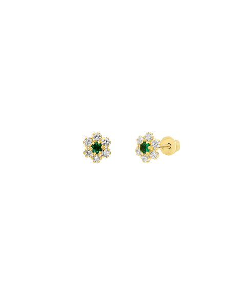 DonaZinda Flor Joia Brincos Ouro 19.2K 192BR4909VD DonaZinda Flor Joia Brincos Ouro 19.2K 192BR4909VD
