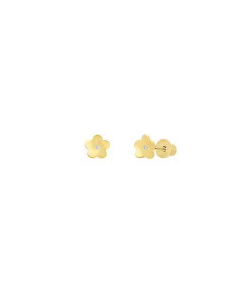 DonaZinda Flor Joia Brincos Ouro 19.2K 192BR4914 DonaZinda Flor Joia Brincos Ouro 19.2K 192BR4914