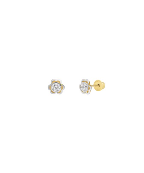 DonaZinda Flor Joia Brincos Ouro 19.2K 192BR4918 DonaZinda Flor Joia Brincos Ouro 19.2K 192BR4918