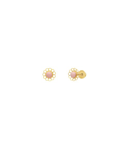 DonaZinda Flor Joia Brincos Ouro 19.2K 192BR6535 DonaZinda Flor Joia Brincos Ouro 19.2K 192BR6535