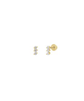 DonaZinda Trio Joia Brincos Ouro 19.2K 192BR7342
