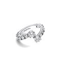 Pandora Sparkling Overlapping Band Joia Anel Mulher 193149C01