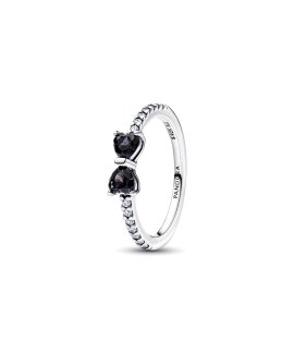 Pandora Sparkling Black Bow Joia Anel Mulher 193510C03