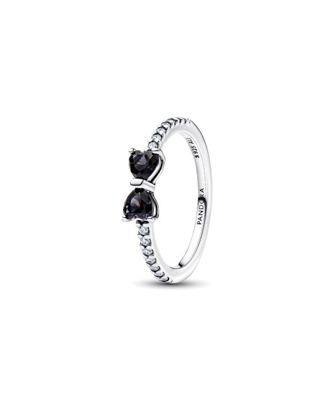 Pandora Sparkling Black Bow Joia Anel Mulher 193510C03