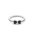 Pandora Sparkling Black Bow Joia Anel Mulher 193510C03