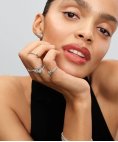 Pandora Engravable Heart Halo Joia Anel Mulher 193801C01