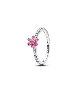 Pandora Sparkling Pink Flower Joia Anel Mulher 194499C02