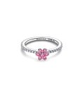 Pandora Sparkling Pink Flower Joia Anel Mulher 194499C02