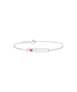 Pereirinha Coração Joia Pulseira Chapa Menina 194PU03002B