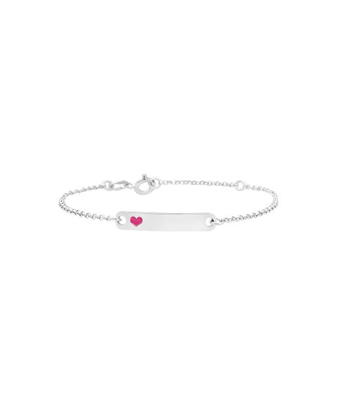 Pereirinha Coração Joia Pulseira Chapa Menina 194PU03002B