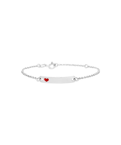 Pereirinha Coração Joia Pulseira Chapa Menina 194PU03002C Pereirinha Coração Joia Pulseira Chapa Menina 194PU03002C