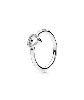 Pandora Puzzle Heart Joia Anel Mulher 196549CZ