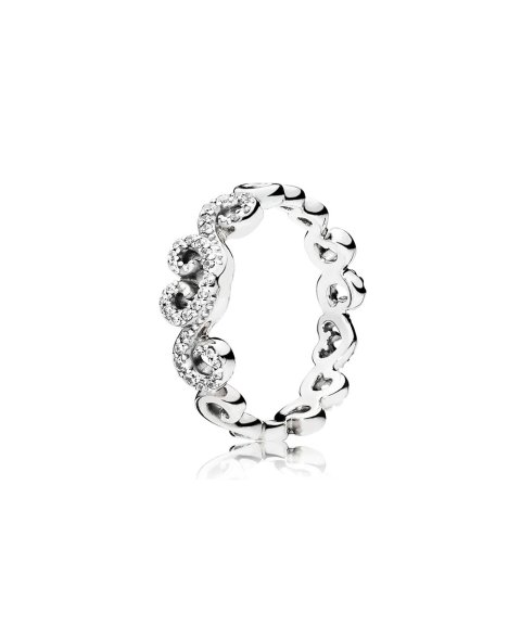 Pandora Heart Swirls Joia Anel Mulher 197117CZ