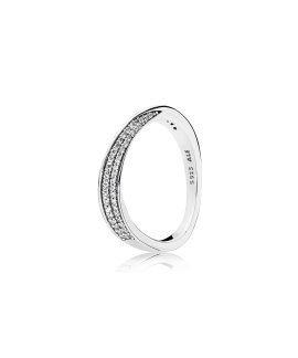 Pandora Elegant Waves Joia Anel Mulher 197136CZ