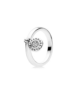 Pandora Signature Logo Padlock Joia Anel Mulher 197400CZ