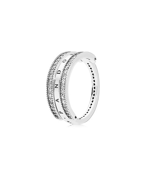 Pandora Flipping Hearts Joia Anel Mulher 197404CZ