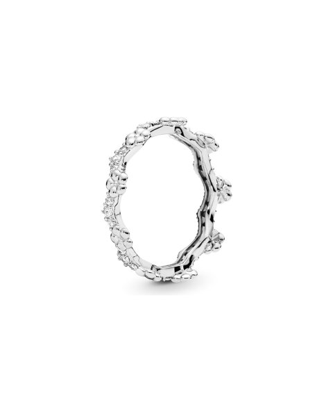 Pandora Flower Crown Joia Anel Mulher 197924CZ