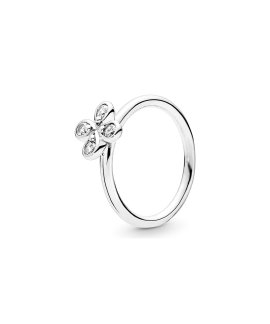 Pandora Four-Petal Flower Joia Anel Mulher 197967CZ