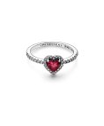 Pandora Elevated Red Heart Joia Anel Mulher 198421C02