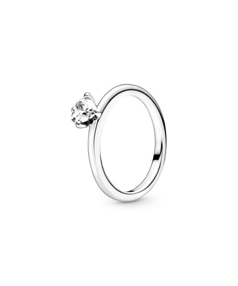 Pandora Clear Heart Solitaire Joia Anel Mulher 198691C01 Pandora Clear Heart Solitaire Joia Anel Mulher 198691C01
