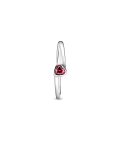 Pandora Red Tilted Heart Solitaire Joia Anel Mulher 199267C01