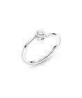 Pandora Clear Tilted Heart Solitaire Joia Anel Mulher 199267C02