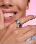 Pandora ME Electric Blue Joia Anel Mulher 199655C02