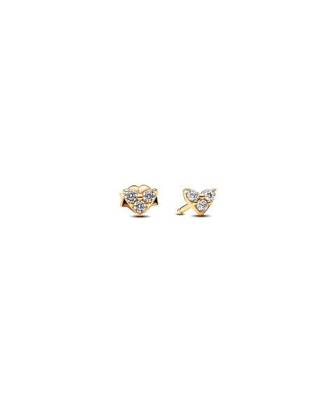 Pandora Shine Triple Stone Heart Joia Brincos Mulher 263003C01 Pandora Shine Triple Stone Heart Joia Brincos Mulher 263003C01
