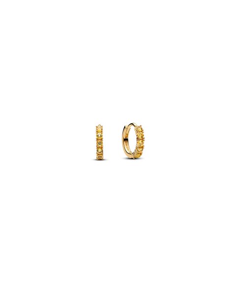 Pandora Yellow Huggie Joia Brincos Mulher 263849C01