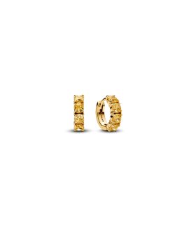 Pandora Yellow Hoop Joia Brincos Mulher 263851C02