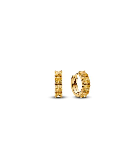 Pandora Yellow Hoop Joia Brincos Mulher 263851C02